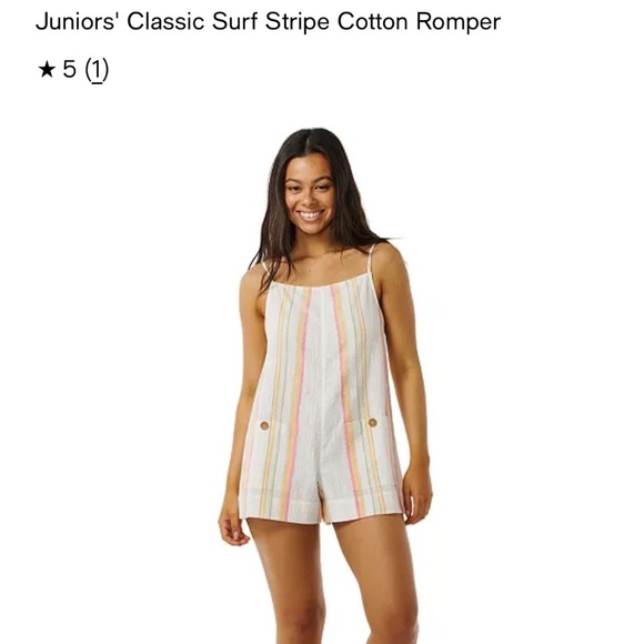 Rip Curl
Classic Surf Stripe Cotton Romper - Picture 2 of 5
